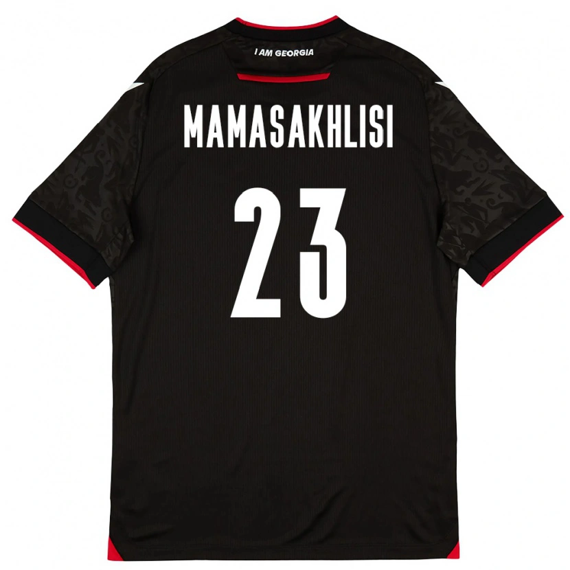 Danxen Niño Camiseta Georgia Luka Mamasakhlisi #23 Negro Blanco Rojo 2ª Equipación 26-28 La Camisa México