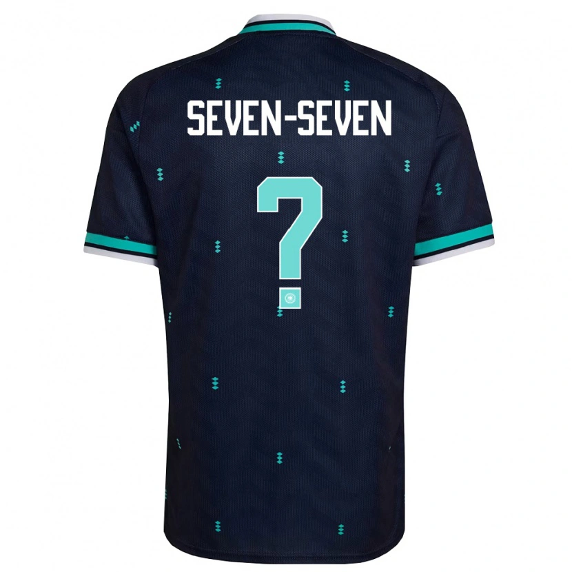 Danxen Niño Camiseta Alemania Justin Seven-Seven #0 Marino Azul Cielo Blanco 2ª Equipación 26-28 La Camisa México