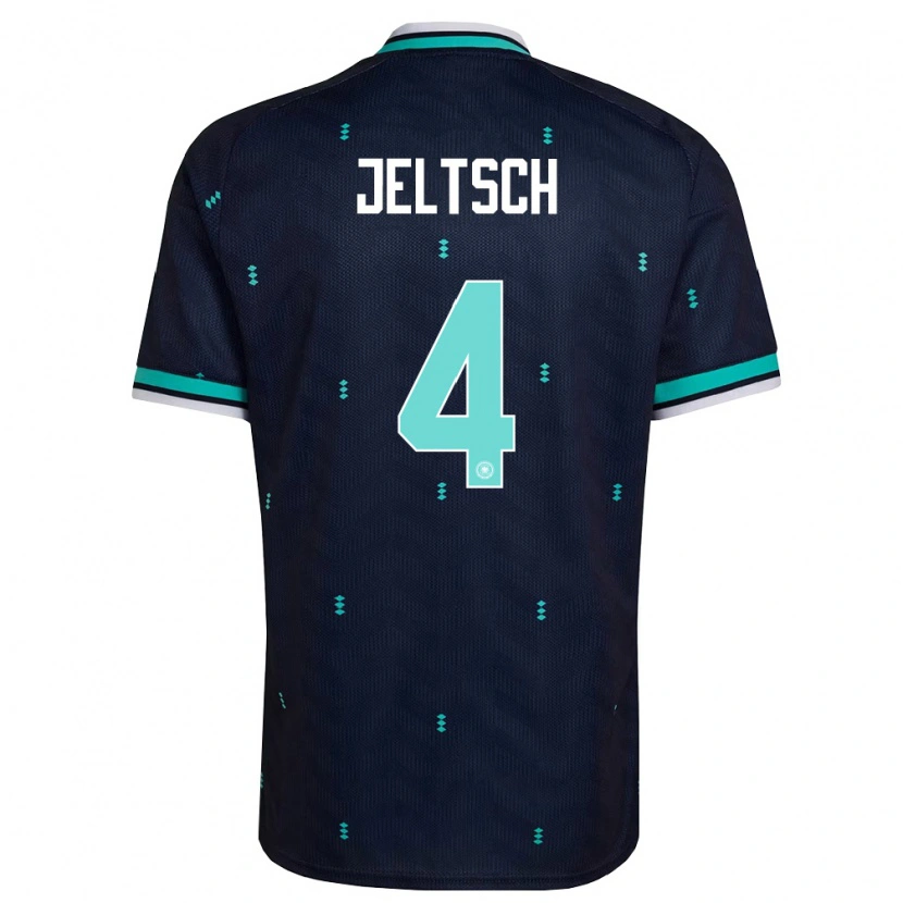 Danxen Niño Camiseta Alemania Finn Jeltsch #4 Marino Azul Cielo Blanco 2ª Equipación 26-28 La Camisa México