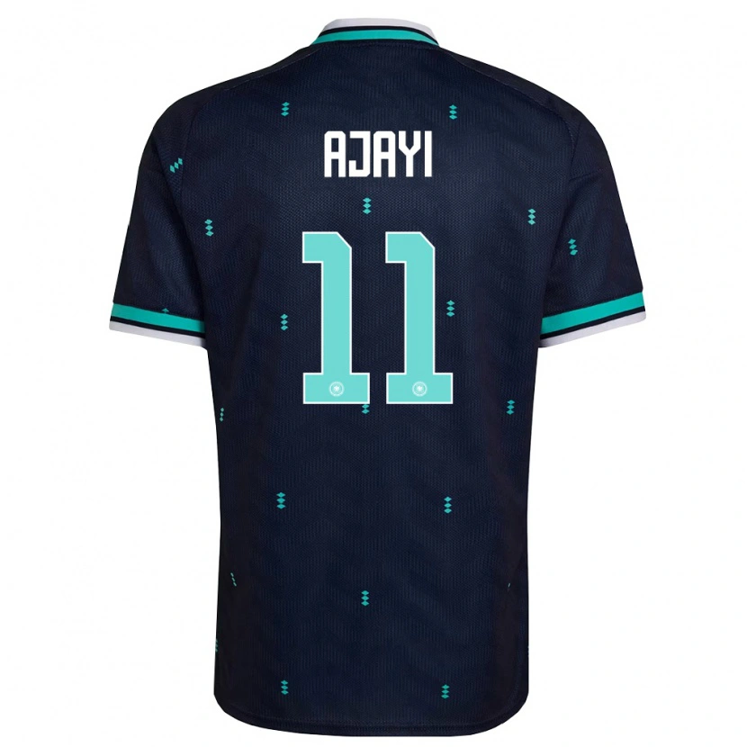 Danxen Niño Camiseta Alemania Noah Ajayi #11 Marino Azul Cielo Blanco 2ª Equipación 26-28 La Camisa México