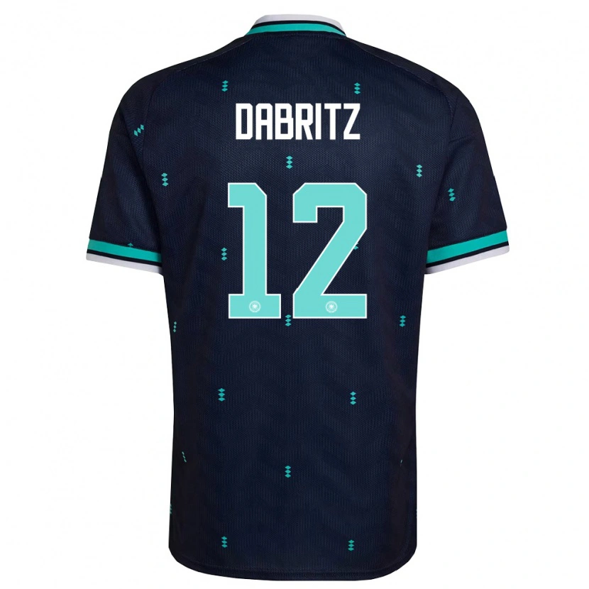 Danxen Niño Camiseta Alemania Sara Dabritz #12 Marino Azul Cielo Blanco 2ª Equipación 26-28 La Camisa México