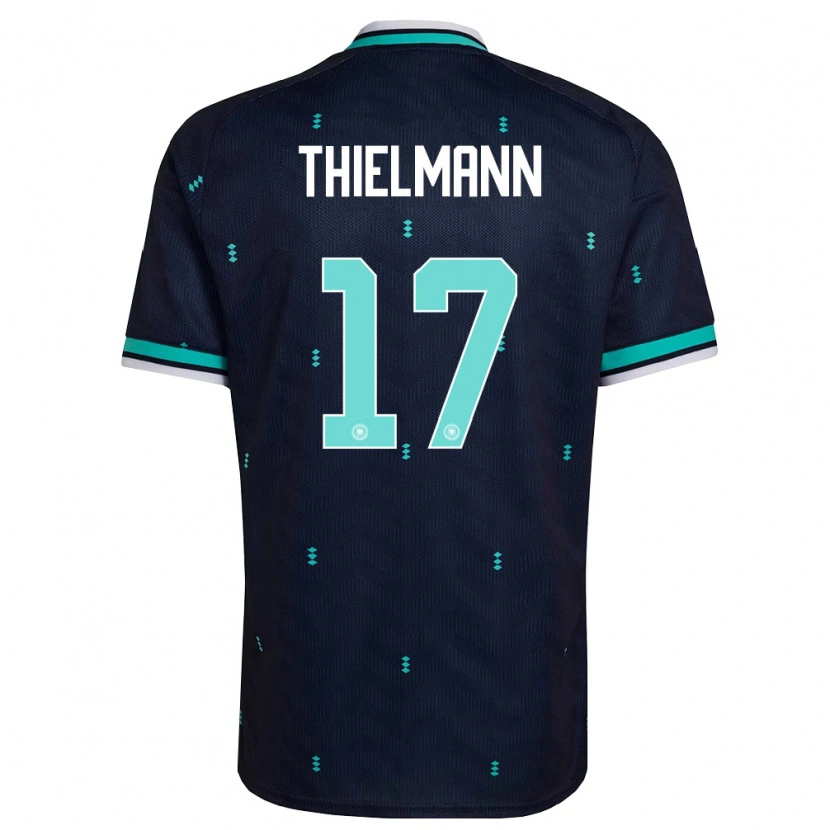 Danxen Niño Camiseta Alemania Jan Thielmann #17 Marino Azul Cielo Blanco 2ª Equipación 26-28 La Camisa México