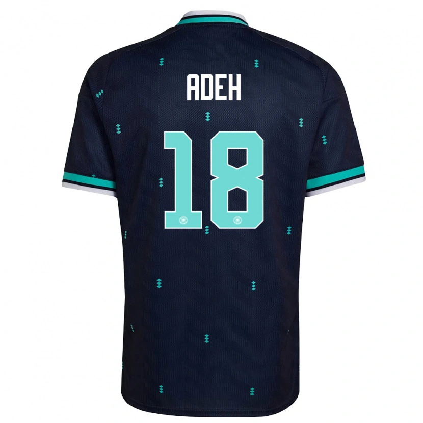 Danxen Niño Camiseta Alemania Wesley Adeh #18 Marino Azul Cielo Blanco 2ª Equipación 26-28 La Camisa México
