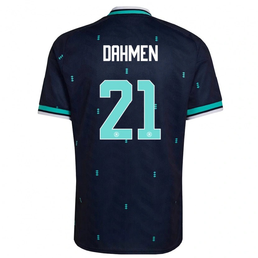 Danxen Niño Camiseta Alemania Finn Dahmen #21 Marino Azul Cielo Blanco 2ª Equipación 26-28 La Camisa México