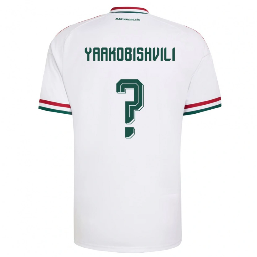 Danxen Niño Camiseta Hungría Áron Yaakobishvili #0 Blanco Rojo Verde 2ª Equipación 26-28 La Camisa México