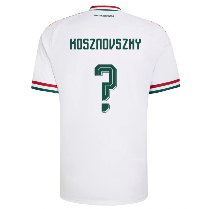 Danxen Niño Camiseta Hungría Márk Kosznovszky #0 Blanco Rojo Verde 2ª Equipación 26-28 La Camisa México