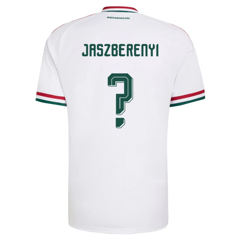 Danxen Niño Camiseta Hungría Péter Jászberényi #0 Blanco Rojo Verde 2ª Equipación 26-28 La Camisa México