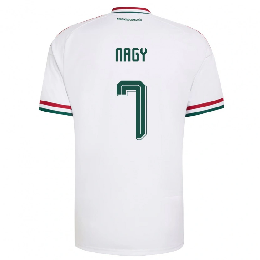 Danxen Niño Camiseta Hungría Fanni Nagy #7 Blanco Rojo Verde 2ª Equipación 26-28 La Camisa México