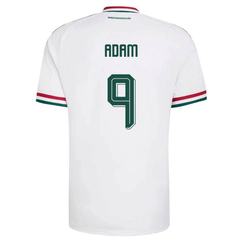 Danxen Niño Camiseta Hungría Martin Ádám #9 Blanco Rojo Verde 2ª Equipación 26-28 La Camisa México