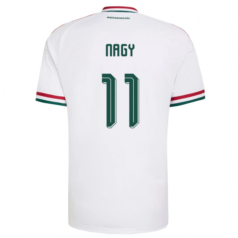 Danxen Niño Camiseta Hungría Virág Nagy #11 Blanco Rojo Verde 2ª Equipación 26-28 La Camisa México