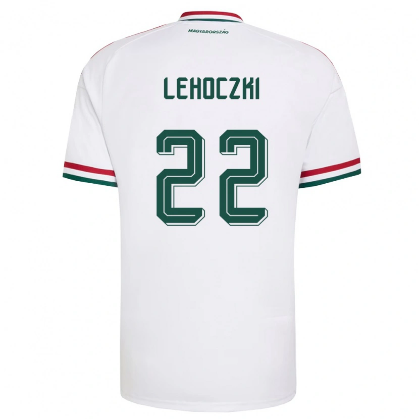 Danxen Niño Camiseta Hungría Bendegúz Lehoczki #22 Blanco Rojo Verde 2ª Equipación 26-28 La Camisa México