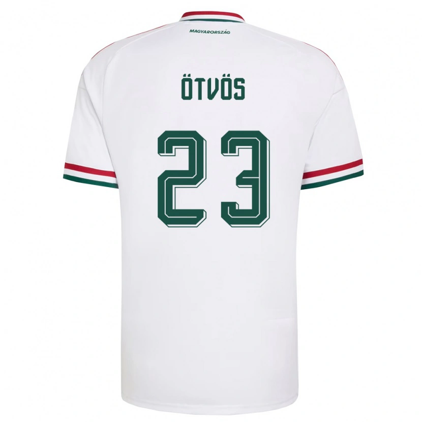 Danxen Niño Camiseta Hungría Bence Ötvös #23 Blanco Rojo Verde 2ª Equipación 26-28 La Camisa México