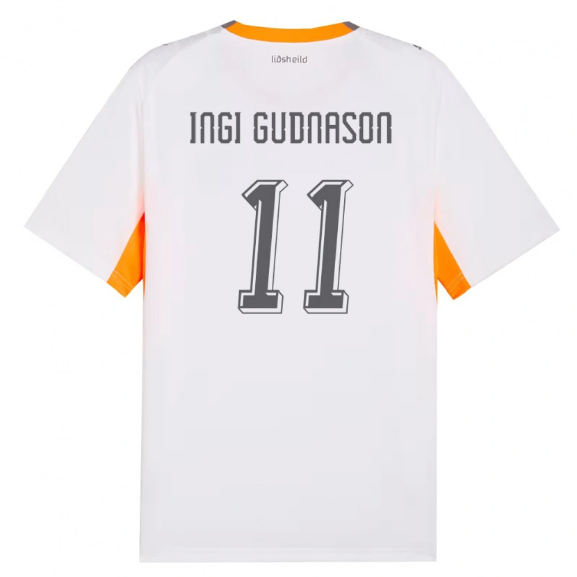 Danxen Niño Camiseta Islandia Freysteinn Ingi Gudnason #11 Blanco Naranja Gris 2ª Equipación 26-28 La Camisa México