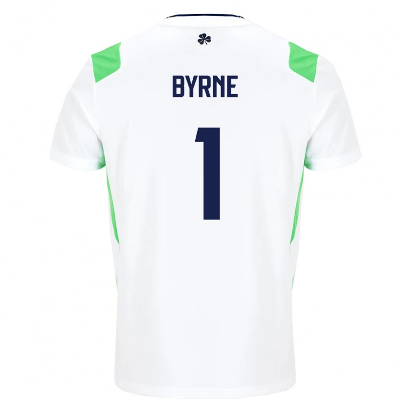 Danxen Niño Camiseta Irlanda Reece Byrne #1 Blanco Verde Claro 2ª Equipación 26-28 La Camisa México