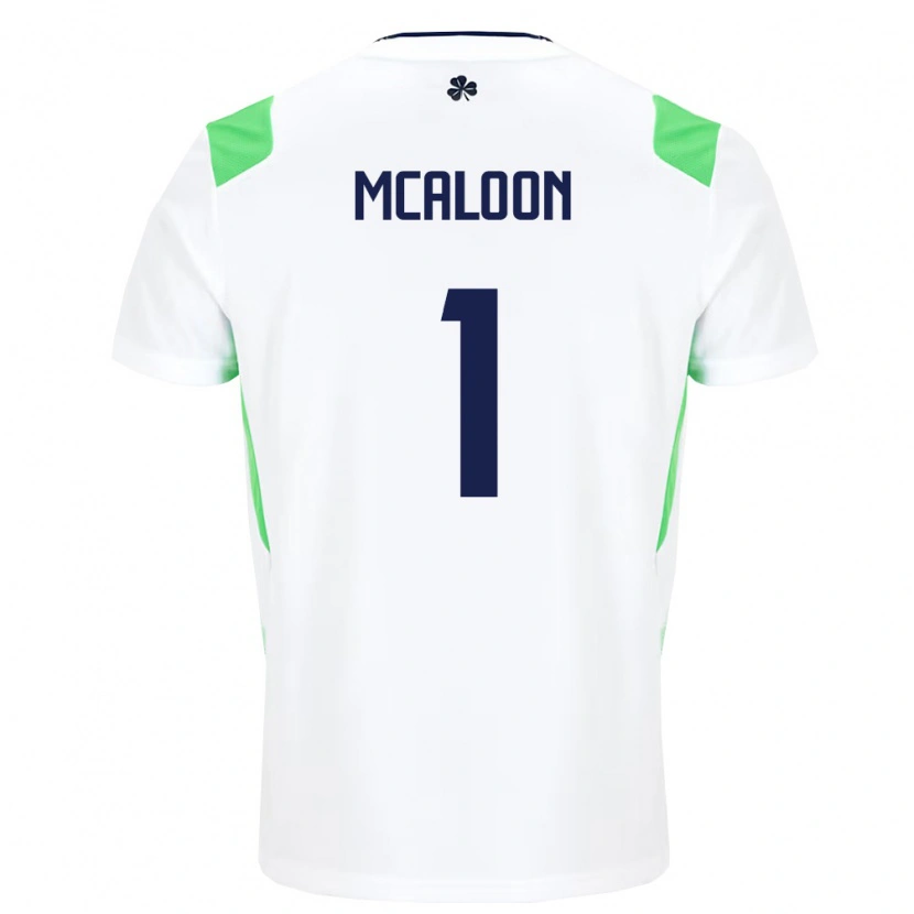 Danxen Niño Camiseta Irlanda Naoisha Mcaloon #1 Blanco Verde Claro 2ª Equipación 26-28 La Camisa México