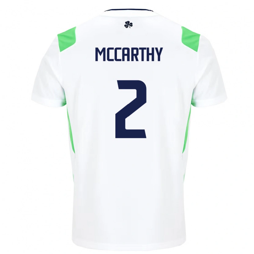 Danxen Niño Camiseta Irlanda Savannah Mccarthy #2 Blanco Verde Claro 2ª Equipación 26-28 La Camisa México