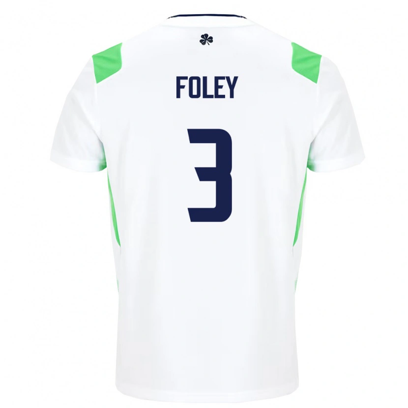 Danxen Niño Camiseta Irlanda Jaidee Foley #3 Blanco Verde Claro 2ª Equipación 26-28 La Camisa México