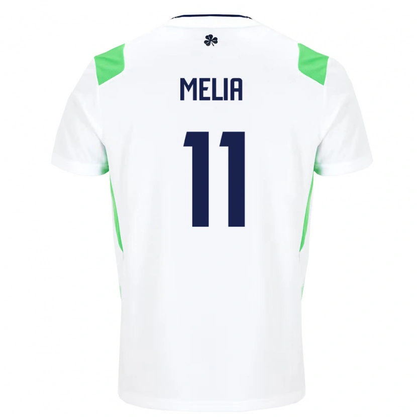 Danxen Niño Camiseta Irlanda Mason Melia #11 Blanco Verde Claro 2ª Equipación 26-28 La Camisa México
