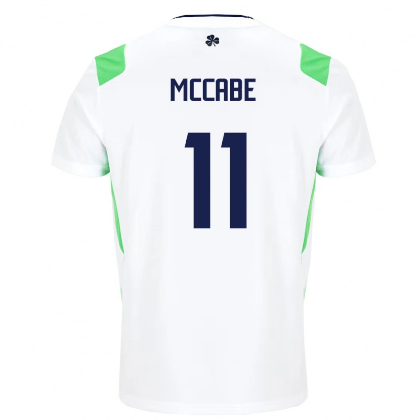 Danxen Niño Camiseta Irlanda Katie Mccabe #11 Blanco Verde Claro 2ª Equipación 26-28 La Camisa México