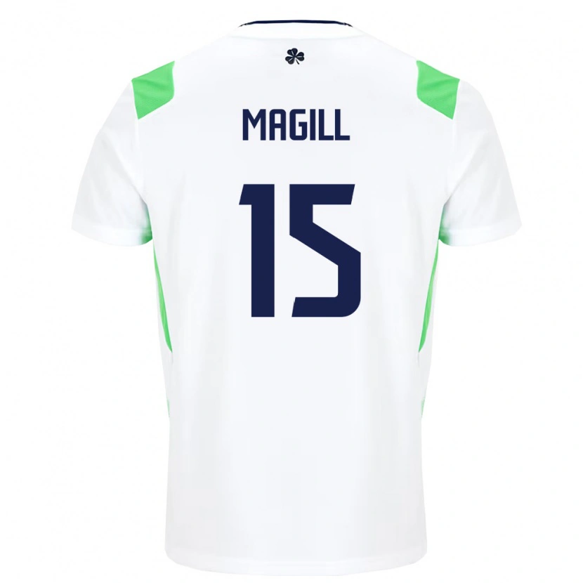 Danxen Niño Camiseta Irlanda Jack Magill #15 Blanco Verde Claro 2ª Equipación 26-28 La Camisa México