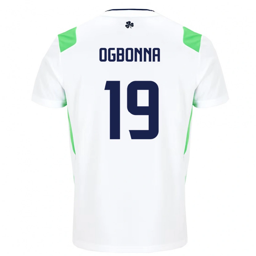 Danxen Niño Camiseta Irlanda Goodness Ogbonna #19 Blanco Verde Claro 2ª Equipación 26-28 La Camisa México
