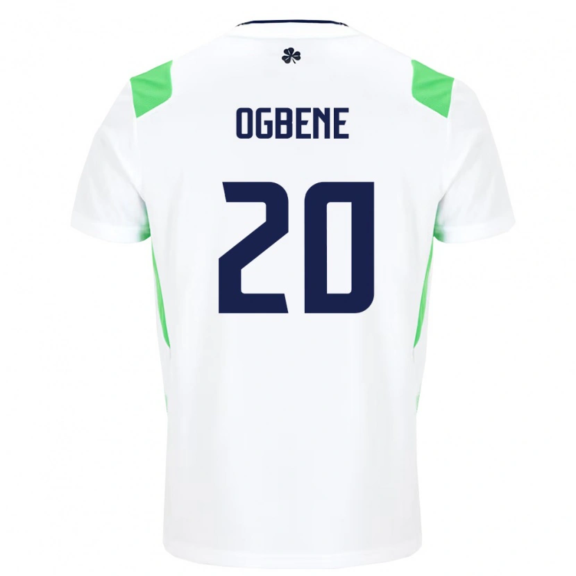 Danxen Niño Camiseta Irlanda Chiedozie Ogbene #20 Blanco Verde Claro 2ª Equipación 26-28 La Camisa México
