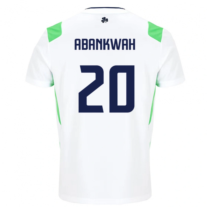 Danxen Niño Camiseta Irlanda James Abankwah #20 Blanco Verde Claro 2ª Equipación 26-28 La Camisa México
