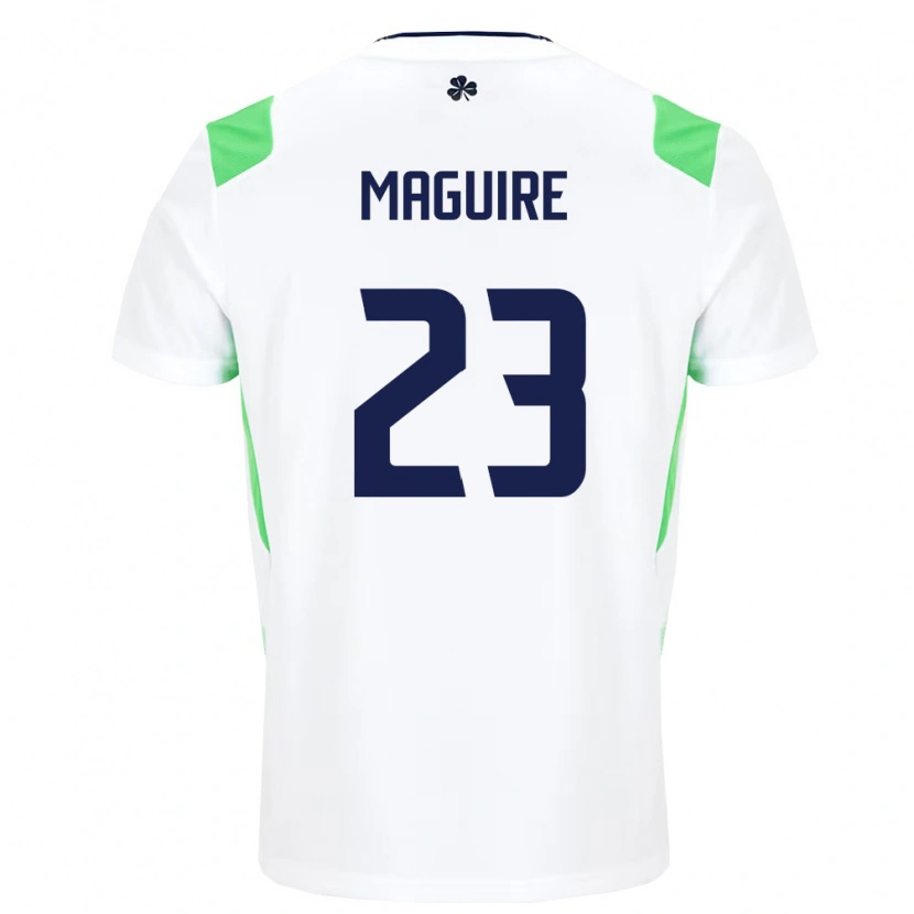 Danxen Niño Camiseta Irlanda Aaron Maguire #23 Blanco Verde Claro 2ª Equipación 26-28 La Camisa México