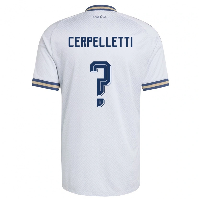 Danxen Niño Camiseta Italia Filippo Cerpelletti #0 Marfil Marino Oro 2ª Equipación 26-28 La Camisa México