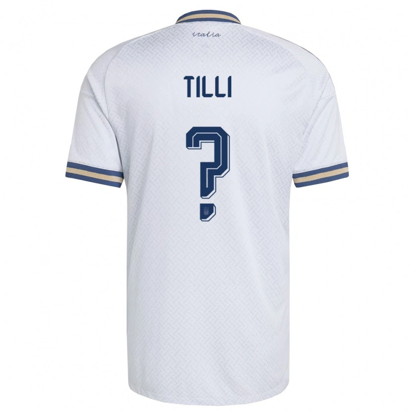 Danxen Niño Camiseta Italia Davide Tilli #0 Marfil Marino Oro 2ª Equipación 26-28 La Camisa México
