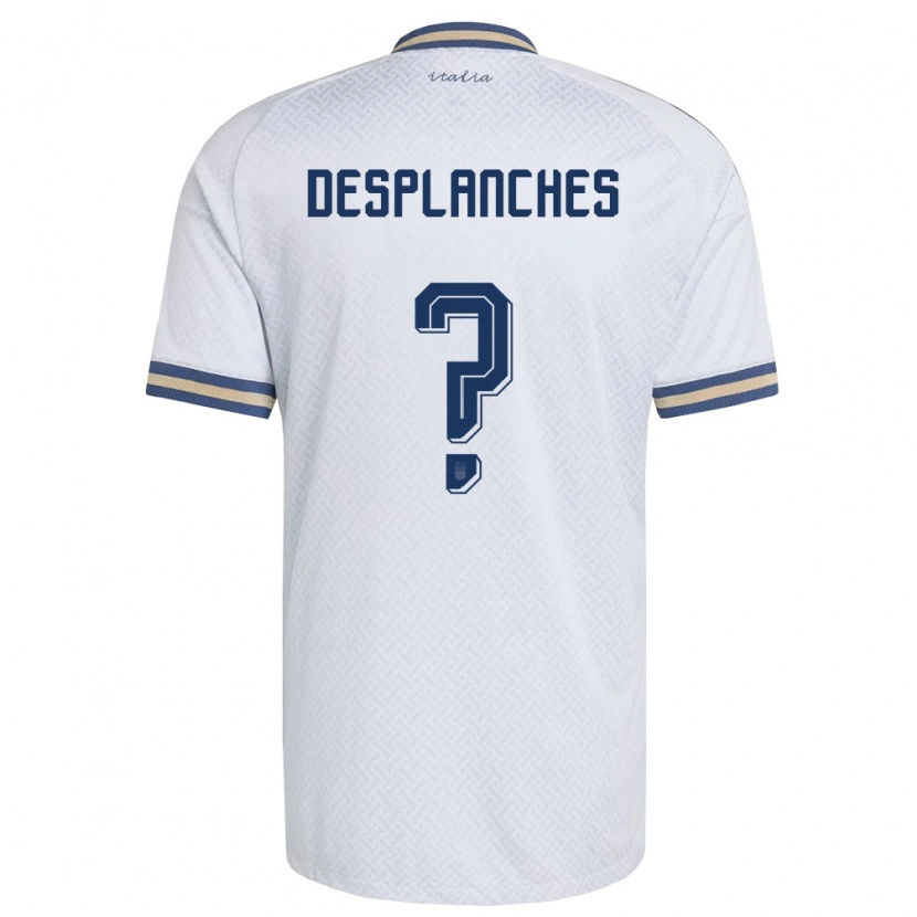 Danxen Niño Camiseta Italia Sebastiano Desplanches #0 Marfil Marino Oro 2ª Equipación 26-28 La Camisa México
