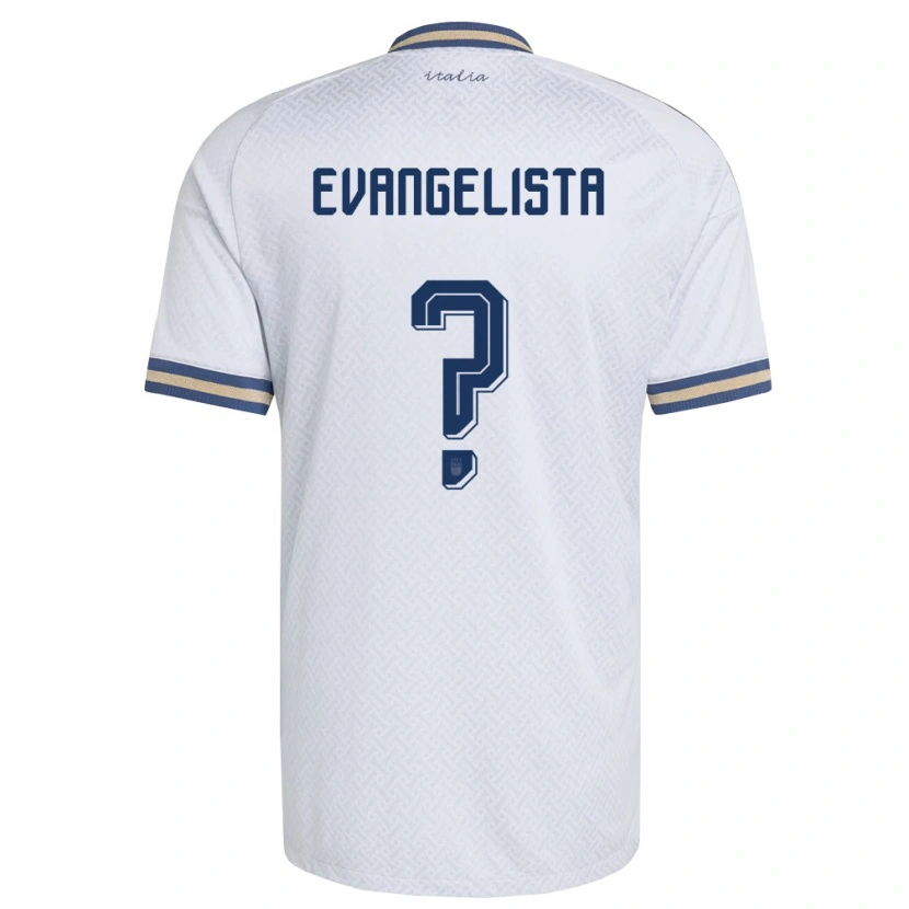 Danxen Niño Camiseta Italia Edoardo Evangelista #0 Marfil Marino Oro 2ª Equipación 26-28 La Camisa México