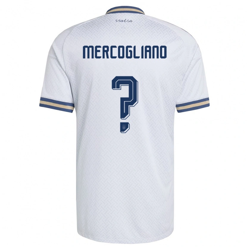 Danxen Niño Camiseta Italia Mattia Mercogliano #0 Marfil Marino Oro 2ª Equipación 26-28 La Camisa México
