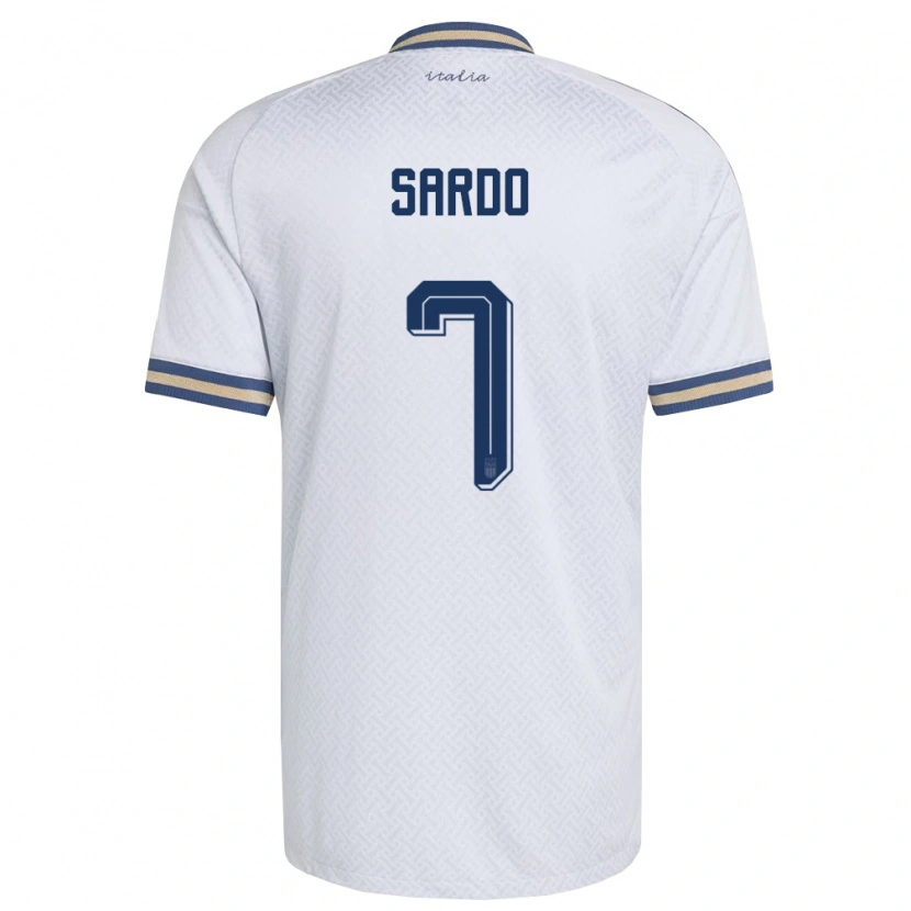 Danxen Niño Camiseta Italia Jacopo Sardo #7 Marfil Marino Oro 2ª Equipación 26-28 La Camisa México