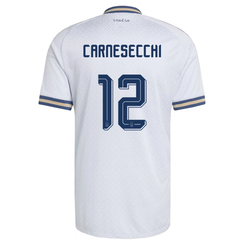 Danxen Niño Camiseta Italia Marco Carnesecchi #12 Marfil Marino Oro 2ª Equipación 26-28 La Camisa México