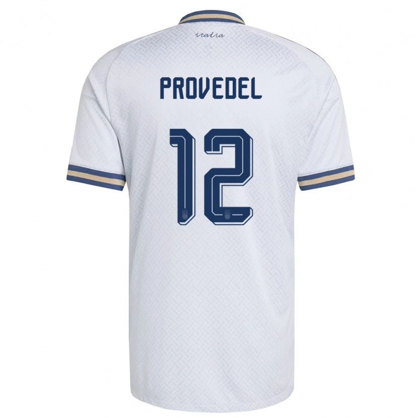 Danxen Niño Camiseta Italia Ivan Provedel #12 Marfil Marino Oro 2ª Equipación 26-28 La Camisa México