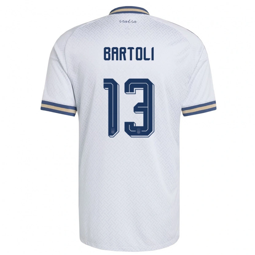 Danxen Niño Camiseta Italia Elisa Bartoli #13 Marfil Marino Oro 2ª Equipación 26-28 La Camisa México