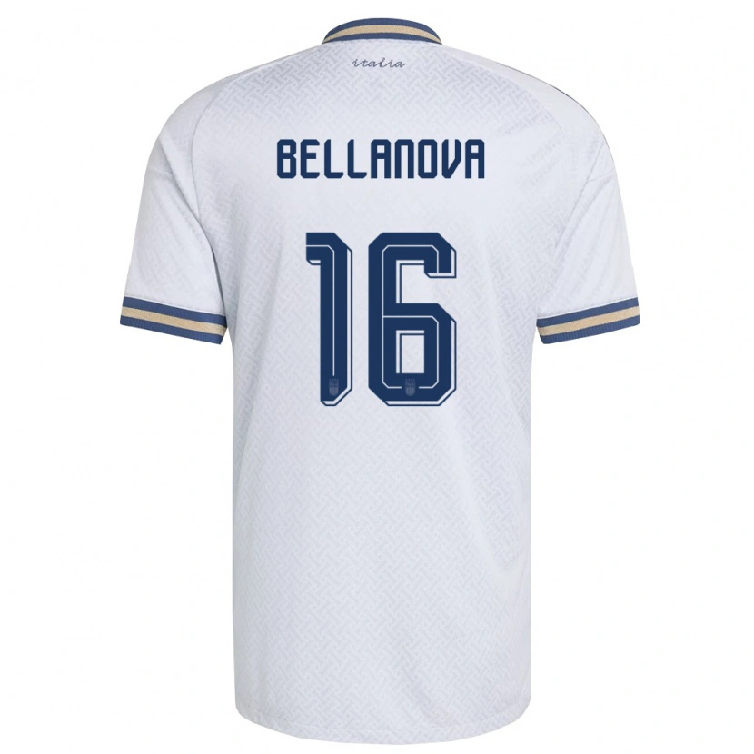 Danxen Niño Camiseta Italia Raoul Bellanova #16 Marfil Marino Oro 2ª Equipación 26-28 La Camisa México