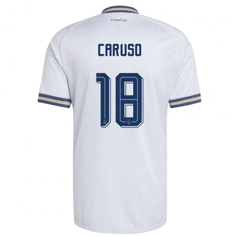 Danxen Niño Camiseta Italia Arianna Caruso #18 Marfil Marino Oro 2ª Equipación 26-28 La Camisa México