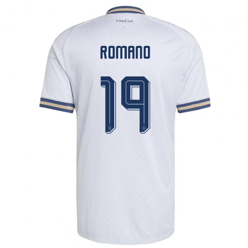 Danxen Niño Camiseta Italia Marco Romano #19 Marfil Marino Oro 2ª Equipación 26-28 La Camisa México
