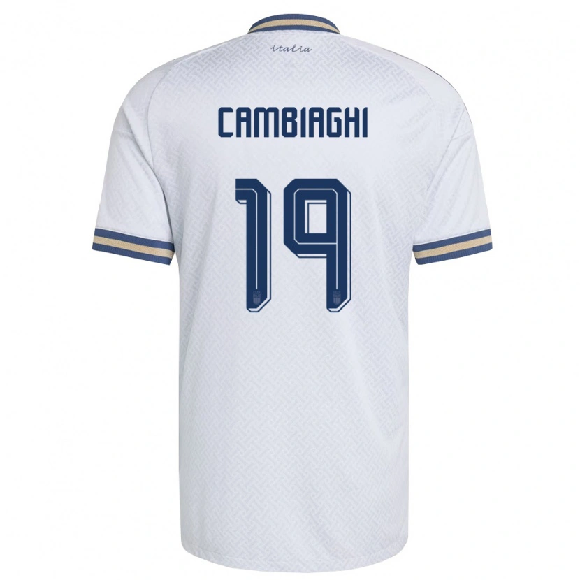 Danxen Niño Camiseta Italia Nicolò Cambiaghi #19 Marfil Marino Oro 2ª Equipación 26-28 La Camisa México