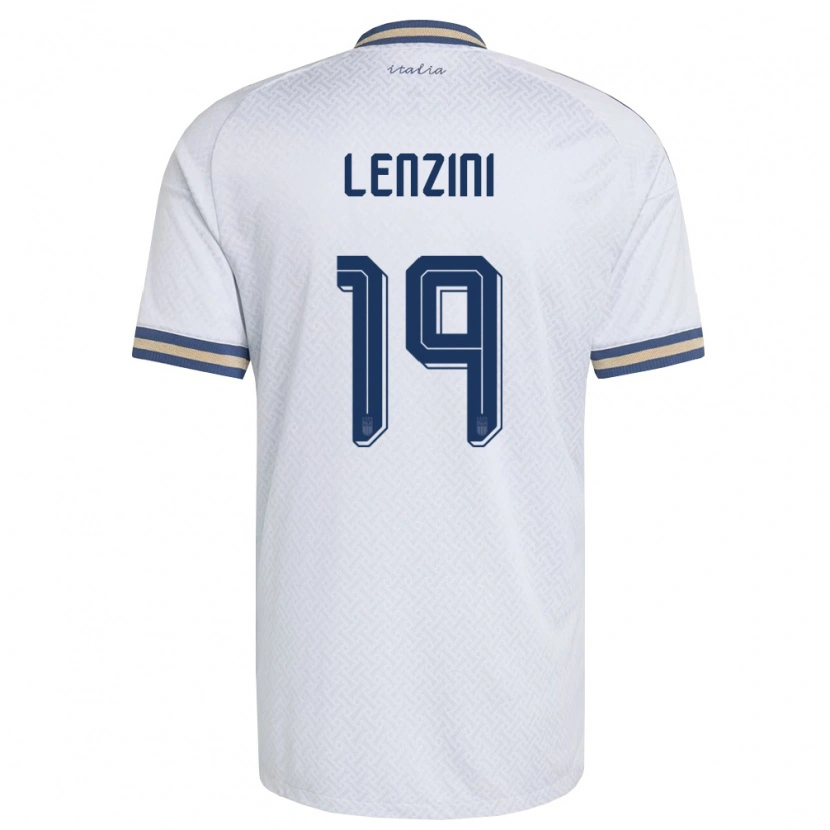 Danxen Niño Camiseta Italia Martina Lenzini #19 Marfil Marino Oro 2ª Equipación 26-28 La Camisa México