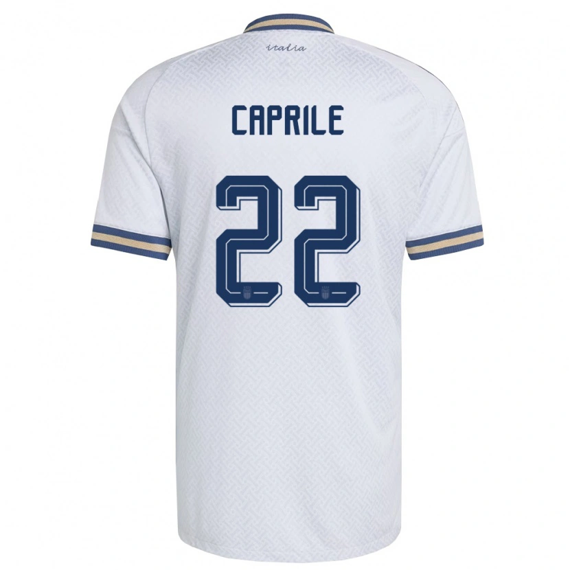 Danxen Niño Camiseta Italia Elia Caprile #22 Marfil Marino Oro 2ª Equipación 26-28 La Camisa México