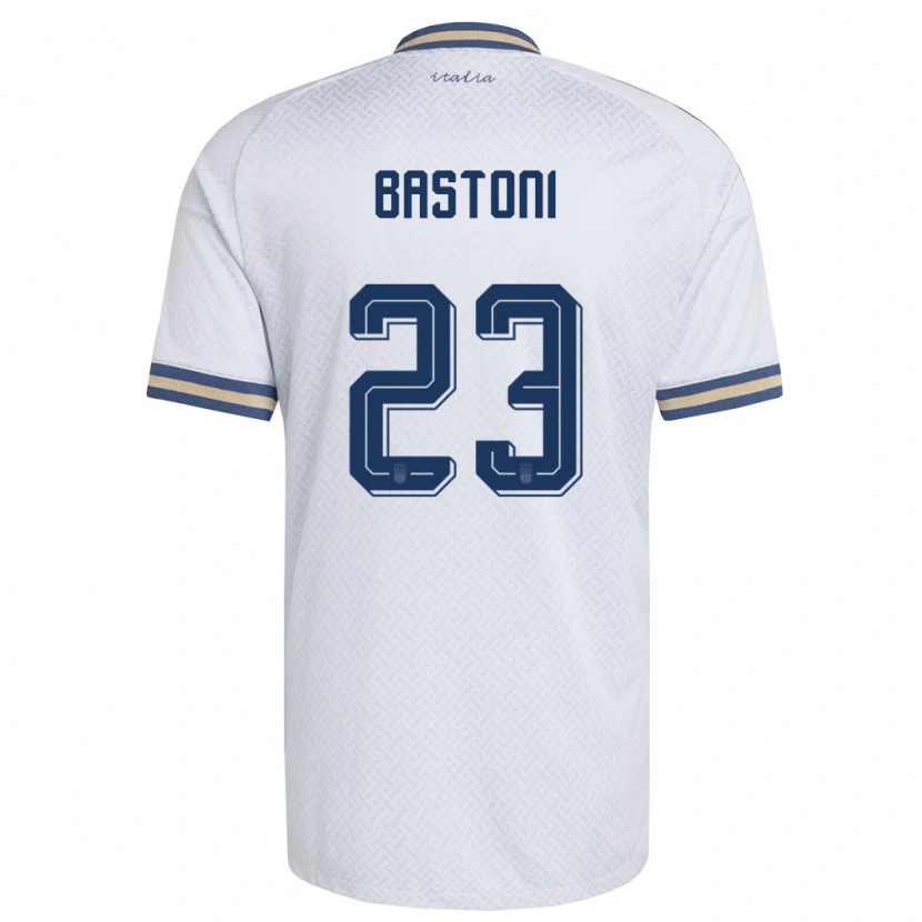 Danxen Niño Camiseta Italia Alessandro Bastoni #23 Marfil Marino Oro 2ª Equipación 26-28 La Camisa México