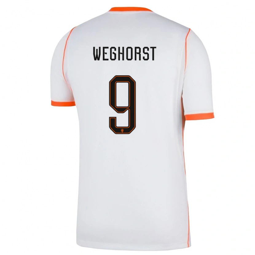 Danxen Niño Camiseta Países Bajos Wout Weghorst #9 Blanco Naranja 2ª Equipación 26-28 La Camisa México