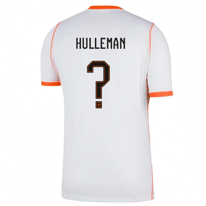 Danxen Niño Camiseta Países Bajos Thomas Hulleman #0 Blanco Naranja 2ª Equipación 26-28 La Camisa México