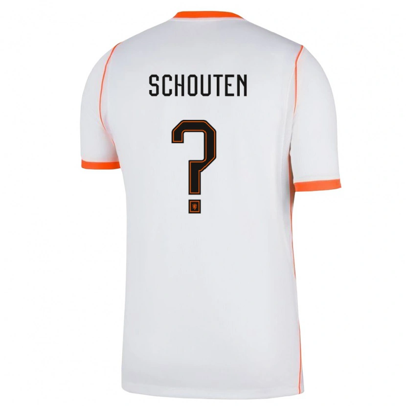 Danxen Niño Camiseta Países Bajos Joaquin Schouten #0 Blanco Naranja 2ª Equipación 26-28 La Camisa México