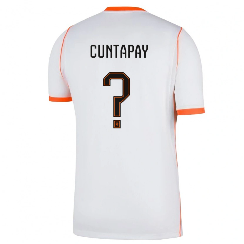 Danxen Niño Camiseta Países Bajos Sam Cuntapay #0 Blanco Naranja 2ª Equipación 26-28 La Camisa México