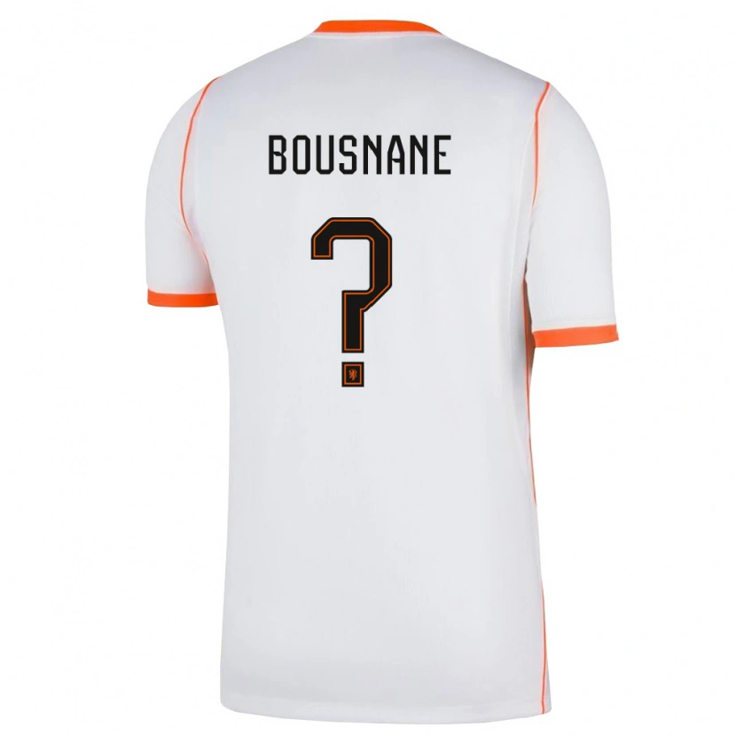 Danxen Niño Camiseta Países Bajos Ghalil Bousnane #0 Blanco Naranja 2ª Equipación 26-28 La Camisa México