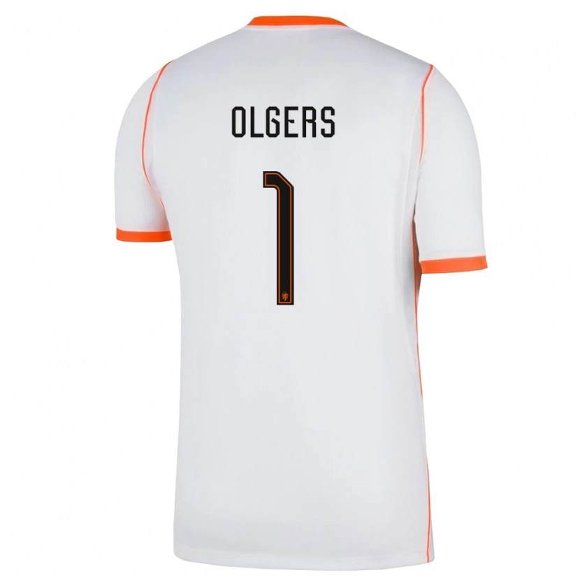 Danxen Niño Camiseta Países Bajos Guus Olgers #1 Blanco Naranja 2ª Equipación 26-28 La Camisa México